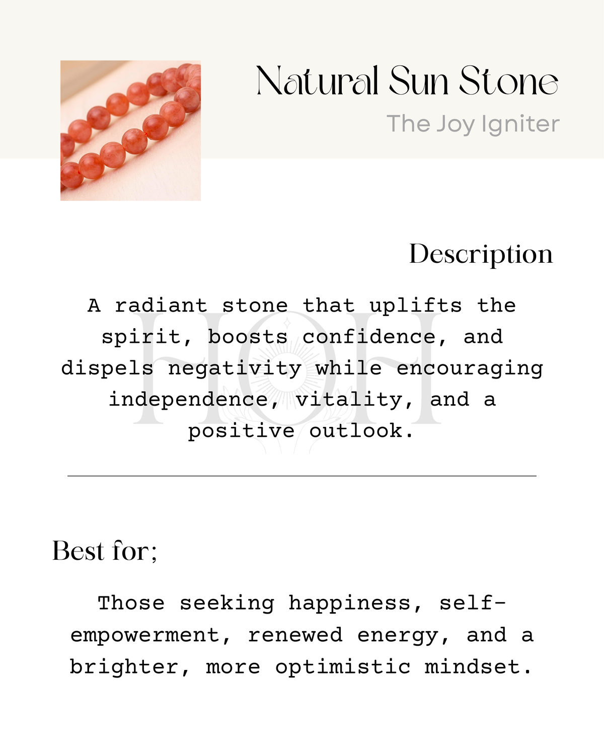 Natural Sun Stone
