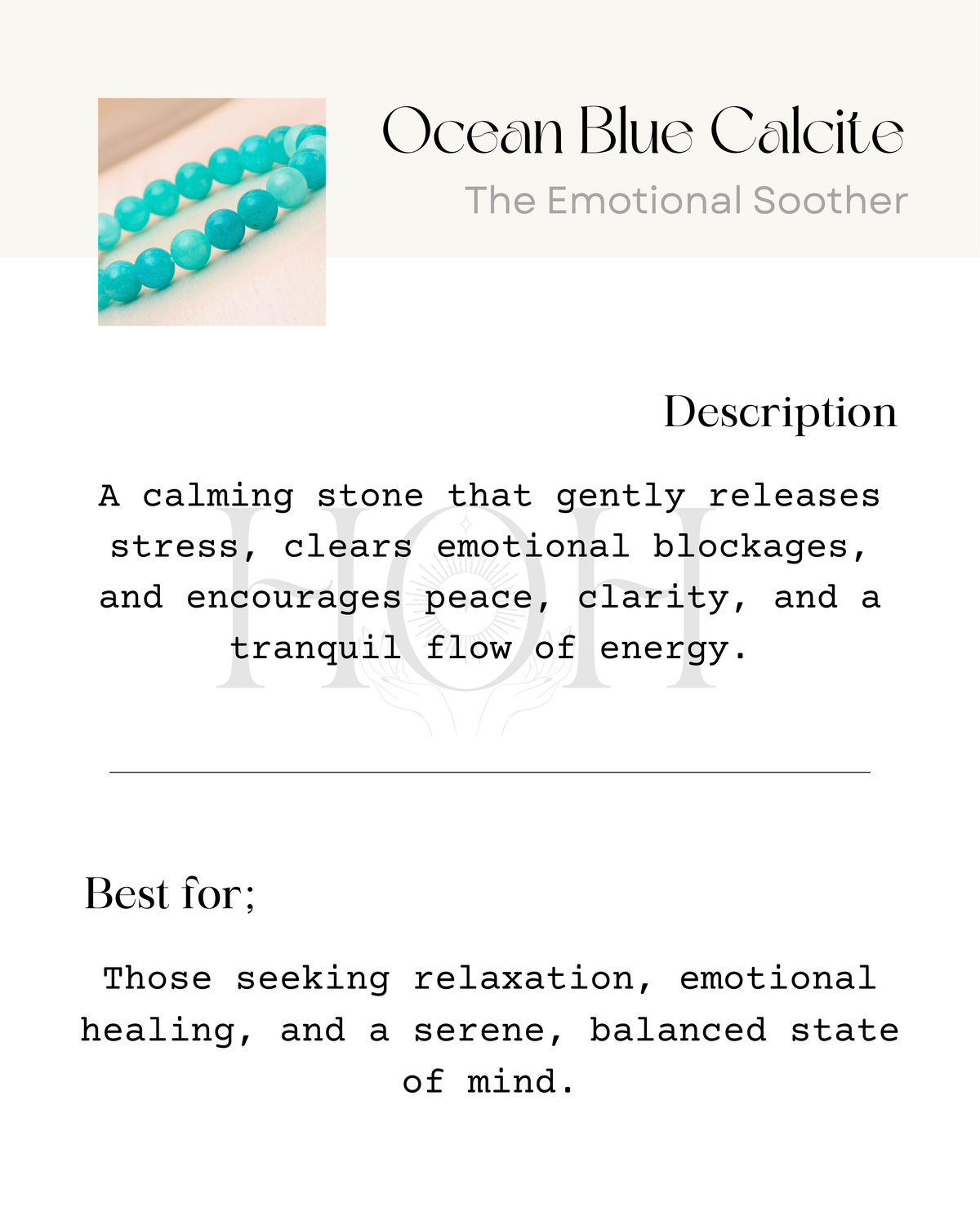 Ocean Blue Calcite