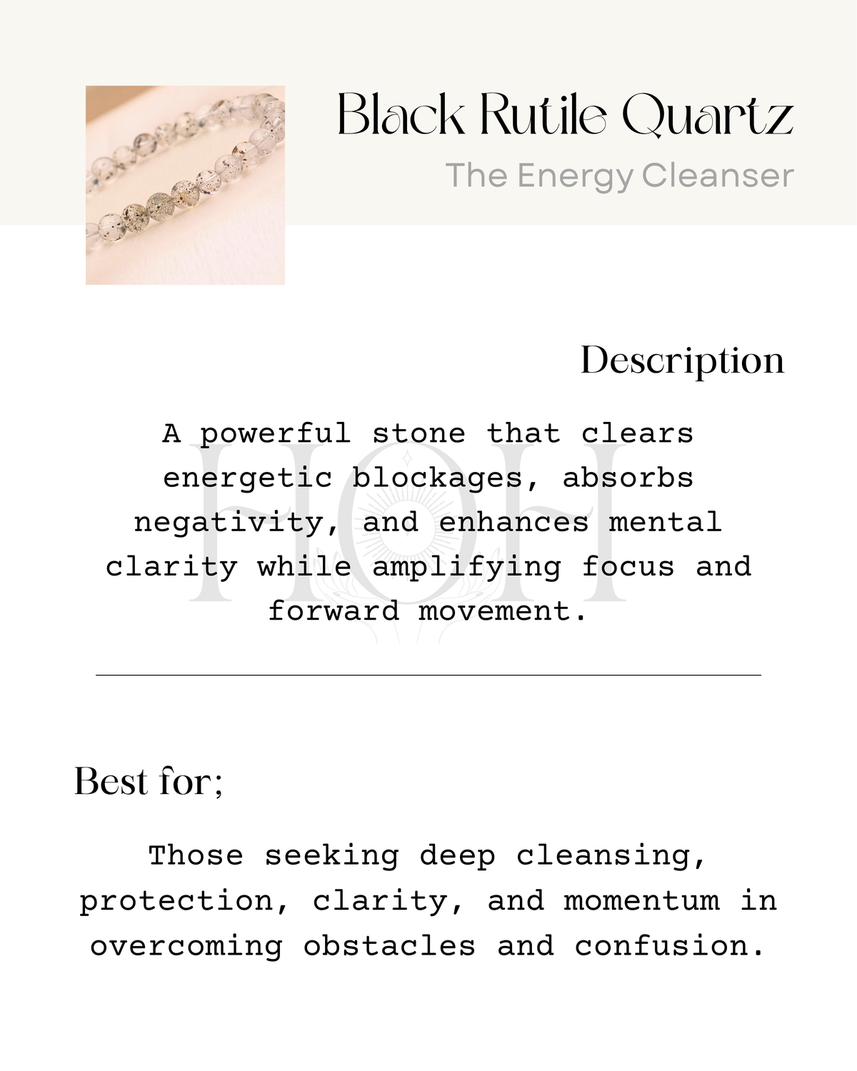Black Rutile Quartz