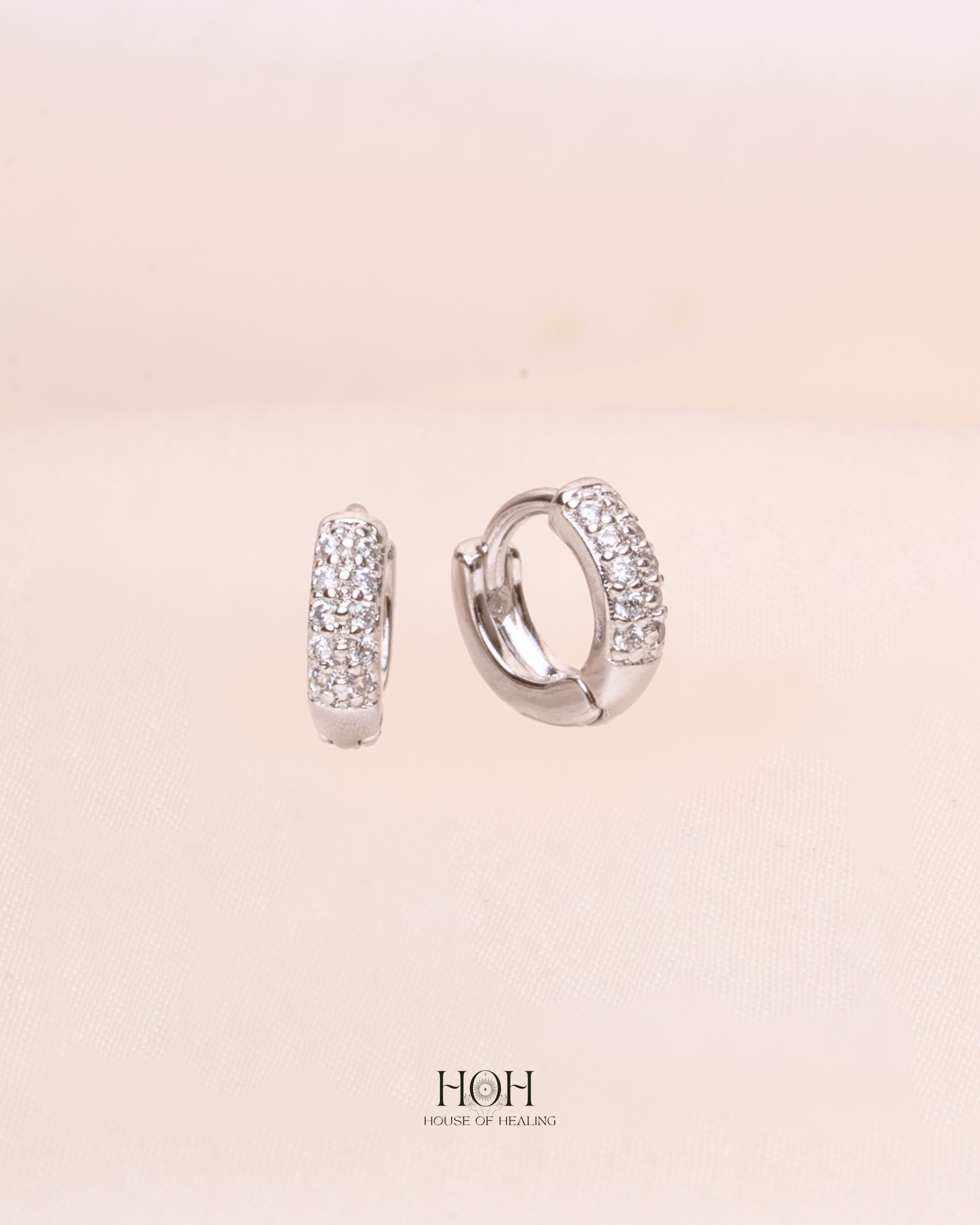 The Trio Pavé Huggie