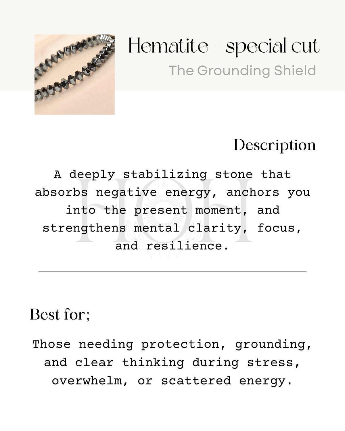 Hematite - special cut